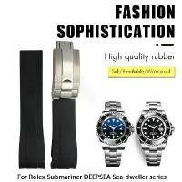 ราคา สายนาฬิกายาง สีดำและสีน้ำเงิน ขนาด 21 มม. และ 22 มม. เหมาะสำหรับ Rolex DEEPSEA Sea-Dweller Submariner สายซิลิโคนกันน้ำ อุปกรณ์เสริม (1732198219992566419)