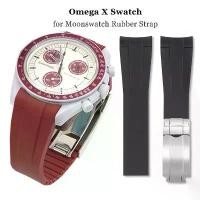 ราคา สายยาง 20 มม. สำหรับ Rolex GMT Daytona Submariner กันน้ำ TPU ปลายโค้ง เปลี่ยนสายนาฬิกา เข้ากันได้กับ Omega X และ Swatch MoonSwatch (1731452554439394611)