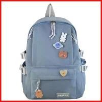 ราคา Sunshineshop159 กระเป๋าสะพายหลัง Backpack กระเป๋าเป้นักเรียน พร้อมพวงกุญแจตุ๊กตาและเข็มกลัด M104 แนะนำ (1730555534305102690)