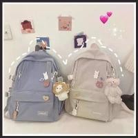 ราคา Jedinak กระเป๋าสะพายหลัง Backpack กระเป๋าเป้นักเรียน พร้อมพวงกุญแจตุ๊กตาและเข็มกลัด M104 คลังสินค้า (1730385134151174937)