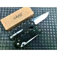 ราคา มีดพับพกพา Land 910 Plus สีดำ ใบหยักรุ่นใหม่ ระบบลูกปืน บอลเบียริ่ง LAND Ball Bearing Folding Knives Model 910 PLUS เดินป่า เข้าแคมป์ ออกกำลังกาย สแตนเลส (1730511253040761658)