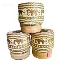 ราคา กระติ๊บ งานจักสานไม้ไผ่กระติบข้าวเหนียวลายช้าง สินค้าแฮนด์เมดจากยโสธร Sticky Rice Basket (Yasothon) (1732111785944319711)