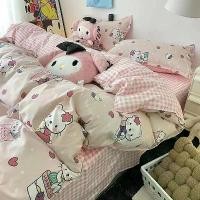 ราคา ชุดเครื่องนอนสีชมพู ลายการ์ตูนแมว สไตล์สาวเยาว์ สำหรับตกแต่งบ้าน ผ้า ปู ที่ นอน ลาย สก็อต ผ้า ปู ที่ นอน โทน มินิมอล hunsan bedding collection ชุด ผ้า ปู ที่ นอน (1731857436169504536)