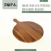 ราคา [COD] [พร้อมส่ง] [จัดส่งทันที] NT173 เขียงไม้กลม มีด้ามจับ เกรด A ไม้จามจุรี รุ่น เบสิค NT173(L) Zopa Acacia wood Round cutting board Wooden pizza board (1732261476986358231)