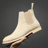 ราคา SUPERLI 2023 Chelsea Boots for Men, Luxury Chelsea Boots for Spring Winter Cowhide Loafers Plus Size 35-47 (1731965195811128870)