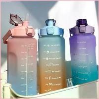 ราคา Wattyshop1 ขวดน้ำ 2.0 ลิตร กระบอกน้ำดื่ม มีสเกลเวลาบอกเวลาดื่มน้ำ ขวดน้ำพกพา สไตล์สปอร์ต กระติกน้ำขนาดใหญ่ 2L Water Bottle สินค้าขายดี (1730477518958463836)