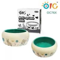 ราคา OIC OC76 Anti-splash bowl ชามอาหารสัตว์เลี้ยง ชามเซรามิคกระต่าย แกสบี้ ชินชิล่า ถ้วยใส่อาหาร ขนาด 114x45mm. (1731882194580113405)