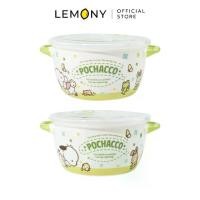 ราคา LEMONY Sanrio Pochacco bowl with lid 2-handled 6 inches ชาม 2 หู พร้อมฝาปิดพลาสติกขนาด 6 นิ้ว (1731497428787890761)