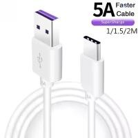 ราคา redmi a9 สายชาร์จเร็ว type c 5A Super Fast Charging Cable USB type C ยาว รองรับชาร์จเร็ว ทนทานสายยาว 1เมตร/1.5เมตร/2เมตร สำหรับรุ่น Vivo OPPO Samsung Xiaomi Huawei สายชาร์จ ยาว สีขาว มือถือ (173080422