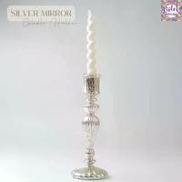 ราคา สินค้าดี Violet Flamingo เชิงเทียนสุดเก๋ Silver Mirror Candle Holder เชิงเทียนแก้วสีเงิน ใช้สำหรับใส่เทียนประกับตกแต่งห้อง (1731402293173126205)