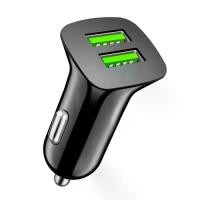 ราคา เก็บเงินปลายทาง Universal Mini Square Dual USB Charger Car 5V 3.1A Fast Charger (1732141923248408839)