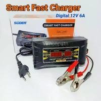 ราคา เครื่องชาร์จแบตเตอรี่ SUOER Smart Fast Charger 12V 6A ชาร์จแบตเตอรี่แห้ง แบตเตอรี่รถยนต์ รถมอเตอร์ไซด์ รุ่น SON-1206D (1731896374029944740)