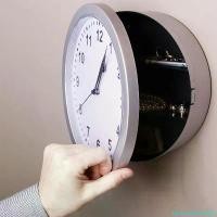 ราคา EpicureanEnclave2587 ใช้งานได้ Wall Clock with Hidden Safe Vintage Large Storage Space Round for Jewelry Cash Cell Phones นาฬิกาแขวนผนัง (1730906253800802857)