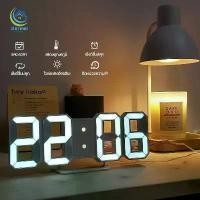 ราคา นาฬิกาดิจิตอล นาฬิกา LED นาฬิกาตั้งโต๊ะ แขวนผนัง LED Digital Wall Clock มีให้เลือก 2 แบบ ขอบสีขาวและขอบสีดำ (1732285644623612303)