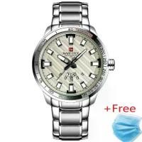 ราคา NAVIFORCE Luxury Brand Men Stainless Steel Gold Watch นาฬิกาข้อมือ Men's Quartz Clock Man Sports Waterproof Wrist Watch นาฬิกาข้อมือ es (1731720134262425262)