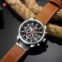 ราคา CURREN 8291 Chronograph Watches Casual Leather Watch For Men Fashion Military Sport Mens Wristwatch Gentleman Quartz Clock (1731708990960469399)