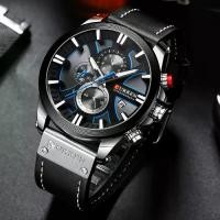 ราคา CURREN Fashion Chronograph Clock Men Leather Watch Casual Sport Watches for Men Quartz Wristwatch Relogio Masculino (1731720162125121198)
