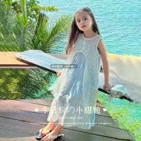 ราคา PRETTY BABYReady to sendGirls' dress set, 2 pieces, single strap dress + sheer coat, children's fashion (1552) (1731297492016465045)