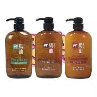 ราคา Kumano horse oil shampoo 600ml, horse oil conditioner 600ml, horse oil body soap 600ml (1731249981047670254)