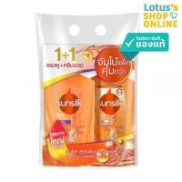 ราคา [แพ็คคู่สุดคุ้ม] ซันซิล แชมพู 475 มล + ครีมนวดสีส้ม บำรุงผมแห้งเสีย 450 มล SUNSILK SHAMPOO+CONDITIONER DAMAGE (1729755388860074780)