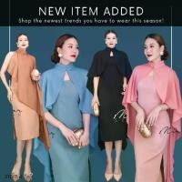 ราคา เซ็ทเดรส2ชิ้น สวยอลัง ชิ้นในเป็นเดรสแขนกุดทรงสวยเป๊ะมาก ช่วงเอวแต่งตีเกร็ดเพื่อความมีสัดส่วน ช่วงล่างเป็นกระโปรงทรงสอบผ่าข้าง ใส่สวยดูผอมเพรียว ชิ้นนอกเป็นงานคลุมไหล่ ช่วงอำพรางต (1729768704712673642)