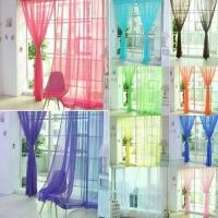 ราคา ม่านหน้าต่างบางเฉียบ 1 ชิ้น ใหม่ 100x200 ซม. แผง Tulle โปร่งใส Voile Curtain Rod กระเป๋าโพลีเอสเตอร์ผ้าม่านประตูผ้าม่านสีเหมาะสำหรับห้องนั่งเล่น, ห้องนอน, และห้องครัวตกแต่ง (1732180131472968290)