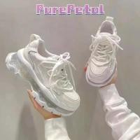 ราคา New Lace-up Sports and Leisure Women's Shoes Platform Height Increasing Cushion Dad Shoes (1731365981990913307)