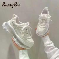 ราคา RongBu New Lace-up Sports and Leisure Women's Shoes Platform Height Increasing Cushion Dad Shoes (1731235349035583236)