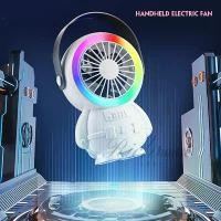 ราคา rfewr Pran ขายดี Hand held mini fan, foldable fan, desktop fan, built-in battery, c0106 astronaut fan, portable fan, rechargeable fan, USB fan, portable fan (1731806132435912332)