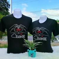 ราคา good the shop ok เสื้อคู่รัก หัวใจLOVE (ราคาต่อ1ตัว) ผ้าCotton 100% เกรดดี เสื้อยืด คู่รัก ชุดคู่ เสื้อแฟชั่น ชุดคู่รักสวยๆ Comfortable fabric T-shirt (1732001437726508569)