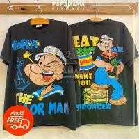 ราคา good the shop ok [ POPEYE ] Bio Washed tag original Bootleg แท้ เสื้อวินเทจ เสื้อการ์ตูน ป๊อปอาย men tshirt vintage shirt YEFscx YEFscx Comfortable fabric T-shirt (1732001518821803545)