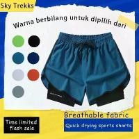 ราคา Sky trekks sports shorts, men's athletic shorts, quick dry, for men, training shorts, football shorts, breathable fabric, sport shorts, outdoor basketball shorts tie dye (1732166326633989283)