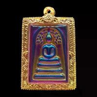 ราคา K258 Somdej Phra Somdej Buddha amulet 7 Colors Rainbow Wing Somdej Wat Somdej Buddha big size 2.5x4. 0 With Micron gold frame (1732099065167513204)