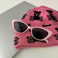 ราคา Korean Vintage Cat Eye Sunglasses High-End Pink Women Small Frame Sunglasses Glasses (1731495662650558131)