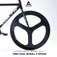 ราคา วงล้อแม็ก วงล้อฟิกเกียร์ FIXED GEAR 3 SPOKE MAG อลูมิเนียม ดุมแบริ่ง น้ำหนักเบา By Mcbike (1731945226498050523)