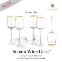 ราคา แก้วไวน์Sonata Wine glass ขอบทอง Pack 6ใบ & แก้วน้ำ Sylvia glass ทรงกลมขอบทอง Pack 6ใบ (1731154597806770649)