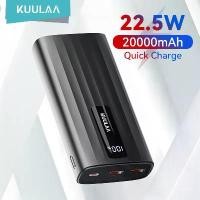 ราคา ส่งฟรี. KUULAA 22.5W Power Bank 20000mAh Portable Fast Charging PowerBank 20000 mAh Outdoor USB PoverBank External Battery Charger For iPhone Xiaomi Samsung 20000mAh Portable Power Bank (1732395207099