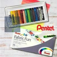 ราคา Pentel สีเพ้นท์ผ้า 15 สี Fabric Fun Dye Sticks สีเทียนเขียนผ้า DIY ซักได้ สีไม่หลุด คุณภาพพรีเมี่ยม คําแนะนําผลิตภัณฑ์ใหม่ของเดือนนี้ (1732278028040570737)