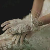 ราคา opera gloves ถุงมือแต่งงาน สีขาว แบบเต็มนิ้ว ขนนกสั้น เหมาะสำหรับเจ้าสาว ดีไซน์ภาพ ตาข่าย ถุงมือห้านิ้ว เหมาะสำหรับงานการถ่ายภาพ (1731409745941792321)