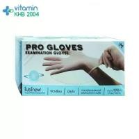 ราคา [จัดส่งทันที] Pro Gloves ไซส์ M (100 ชิ้น) ถุงมือยาง ถุงมือแพทย์ โปรโกลฟ แบบมีแป้ง Progloves (1731509991445988495)