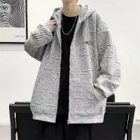 ราคา TS MEN เสื้อแจ็คเก็ตคลุมมีหมวก เสื้อหนาวแขนยาวมีหมวก การออกแบบภาษาอังกฤษสามมิติ คุณภาพสูง สีดำ/สีขาว/สีเทา NT51เสื้อฮู้ด Hoodie (1732233860631399200)