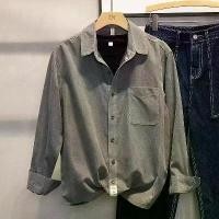 ราคา เสื้อเชิ้ตคอปก ทรงหลวม แฟชั่นเกาหลี สำหรับผู้ชาย ใส่หน้าร้อน สไตล์สตรีท มีกระเป๋าข้าง ลำลอง บาง สีดำและสีขาว สีเทา และ สีฟ้า เสื้อโปโล M-3XL essentials hoodie (1731877061426841152)