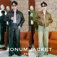 ราคา ZONUM JACKET เสื้อแจ็กเก็ตหนังทรงโอเวอร์ไซส์ (1732223450486245688)