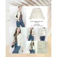 ราคา SLYQ JODIE CHECKED TWEED JACKET (1729480589901793560)