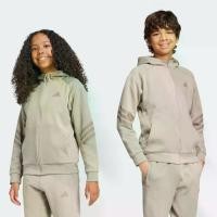 ราคา adidas Lifestyle Future Icons 3-Stripes Full-Zip Hooded Track Jacket Kids Unisex Beige JJ4807 (1731729453854066451)