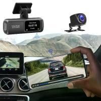 ราคา 4K Dash Cam Car DVR ในตัว WiFi Dual Lens Car Camcorder 24 ชั่วโมงที่จอดรถ (1732263654682821815)