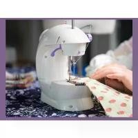ราคา จักรเย็บผ้า ไฟฟ้า มินิ ขนาดพกพา Mini Sewing Machine จักรเย็บผ้าขนาดเล็ก พกพาสะดวก (สีม่วง) 234771/A2230 จัดส่งที่รวดเร็ว (1731861885876340702)