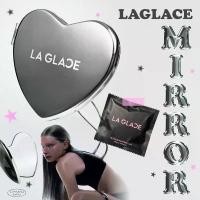 ราคา ของแท้ 100% La Glace Material Gal Mirror 〰˚กระจกหัวใจพกพา ลากลาส กระจกลากลาส (1732189795355231332)