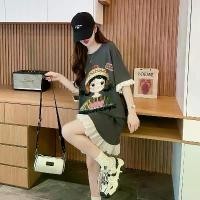 ราคา เดรสผ้าฝ้ายสำหรับผู้หญิง ยาวเหนือเข่า ทรงหลวมและเข้ารูป พิมพ์ลายการ์ตูน เดรสเสื้อยืด สไตล์เกาหลี มาใหม่ ฤดูร้อน 2025 Ins black dress korean style princess tiana blue beach baptis (1732242556936816007)