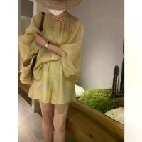 ราคา Pizza outfit ชุดเชตผ้าชีฟอง กางเกงมีซับ เสื้อทรงหลวม ติดกระดุมผ่าหน้า มีเสื้อสายเดี่ยวแถมให้ สินค้าแนะนำ (1731931973610996775)